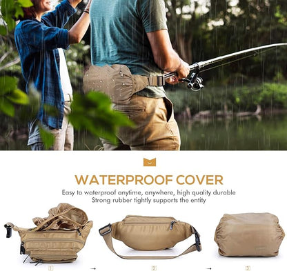 CXWMZY Fanny Packs For Women & Men Waist Pack Hip Bum Bag with Multi-Pockets Large Capacity Waterproof Casual Bum Bag for Disney Traveling Casual Cycling Running Hiking