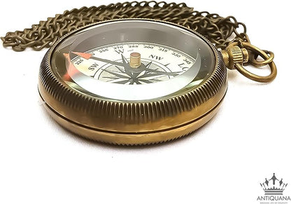God is with You Wherever You Go Engraved Compass with Authentic Leather Case Brass Compass Directional Compass, Baptism Gifts for Boys & Girls, First Communion (BLC2)