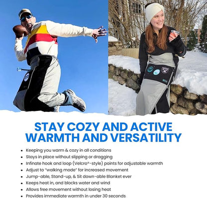 Mozy Wearable & Weatherproof Outdoor Blanket – Lower-Body Thermal Wrap for Superior Warmth