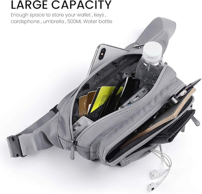 CXWMZY Fanny Packs For Women & Men Waist Pack Hip Bum Bag with Multi-Pockets Large Capacity Waterproof Casual Bum Bag for Disney Traveling Casual Cycling Running Hiking