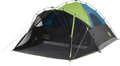 Coleman Carlsbad Dark Room Tent with Screened Porch 4/6 Person Tent Blocks 90% of Sunlight to Keep Inside Cool Weatherproof with Easy Setup Made of PFAS-Free Materials