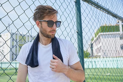 Home Gyms Towel for Men Women Microfiber Gym towels Cycling Workout Sweat Towel Set Quick Dry Exercise Sports Travel Towel Fast Drying 2-Pack (Black x2)