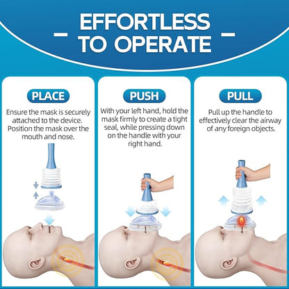 Senvok Choking Rescue Device (2 Sets) - FSA HSA Eligible - Home Kit & Travel Kit - Anti Choking Device for Kids and Adults, Portable Airway Suction Device, Choking First Aid Device