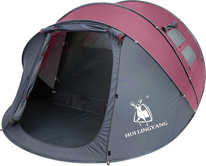 6 Person Easy Pop Up Tent,12.5’ x 8.5‘ x53.5,Automatic Setup,Waterproof, Double Layer,Instant Family Tents for Camping,Hiking & Traveling