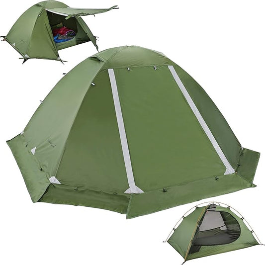 Clostnature Libra Lightweight Backpacking Tent - 1/2 Person 4 Season Ultralight Waterproof Camping Tent, Large Size Easy Setup Tent for Winter, Cold Weather, Family, Outdoor, Hiking and Mountaineering
