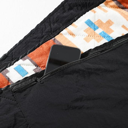 HORIMOTE HOME Outdoor Waterproof Camping Blanket, Extra Thick Flannel Fleece Warm for Cold Weather, Windproof Aztec Blankets Foldable for Stadium Picnic Dog Pet Car(Montana)