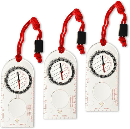 M-Tac Orienteering Compass for Map Reading - Baseplate Compass Survival Hiking Hunting Navigation