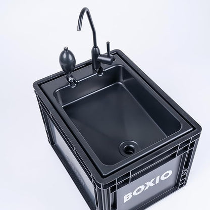 BOXIO - Wash: Portable Sink - Convenient Camping Sink Solution! Compact with Unique Design, Separate Canister, Lightweight Mobile Sink for Garden/Camping/Outdoor Events/Gatherings/Worksite/RV/Indoor