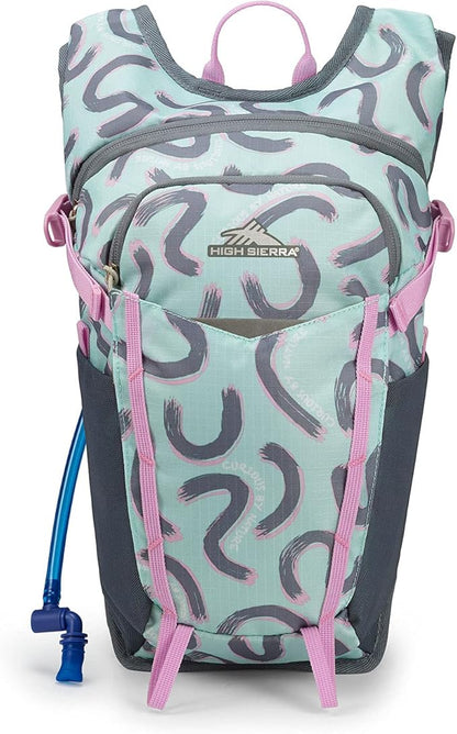 High Sierra Hydrahike 2.0 Hydration Backpack with 2L Water Bladder for Running, Hiking, Camping, or Cycling