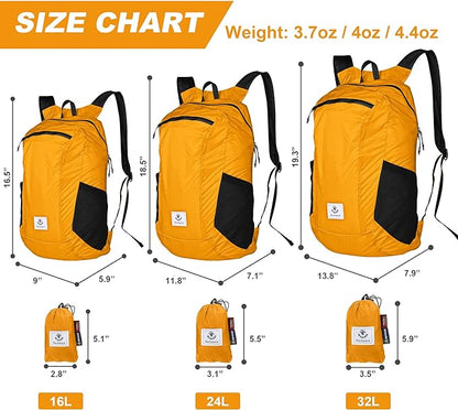 4Monster Hiking Daypack,Water Resistant Lightweight Packable Backpack for Travel Camping Outdoor