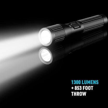 Nite Ize INOVA T4R Powerswitch Rechargeable Tactical Flashlight - 1300 Lumen Tactical Flashlight with Professional-Grade USB Charging Cradle & AC/DC Adapters - Flashlight for Camping, Biking & Hiking