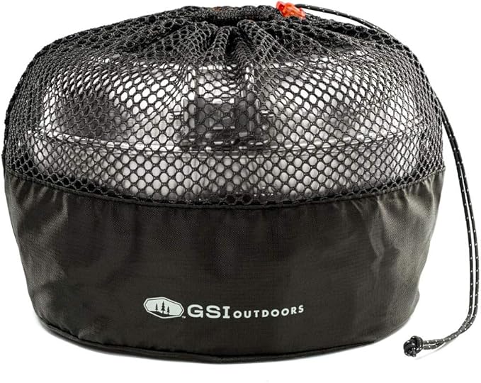 GSI Outdoors Stainless Steel Base Camper - 3 Pieces Cookset