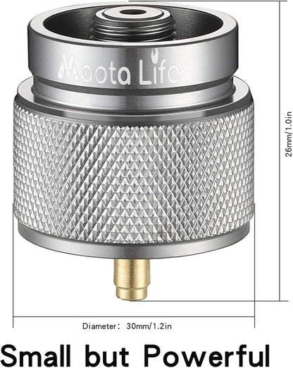 Camping Stove Adapter Gas Converter Propane to Butane Adapter EN417 Valve Output Camp Fuel Refill Adapter Propane Canister Converter Camp Fuel Refill Adapter 16 oz Propane Tank Input-Detachable Stand