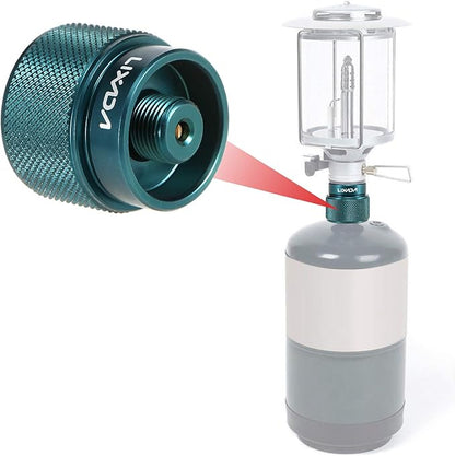 Lixada Camping Stove Adapter 1L Outdoor Propane Small Tank Input EN417 Lindal Valve Output
