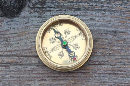 Solid Brass Compass with Leather Case – Engraved “I Would Be Lost Without You” Quote – Romantic Gift for Husband, Wife, Boyfriend, Girlfriend, Anniversary, Valentine’s Day, Travel Keepsake