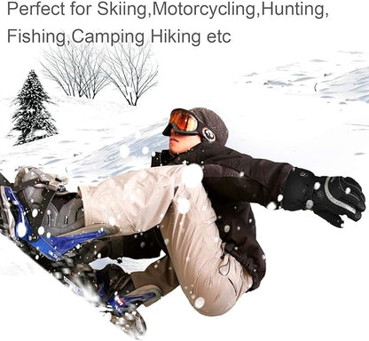 SNOW DEER Heated Gloves Electric Upgraded Men Women 7.4V Rechargeable Battery Gloves,Heated Motorcycle Glove Mittens