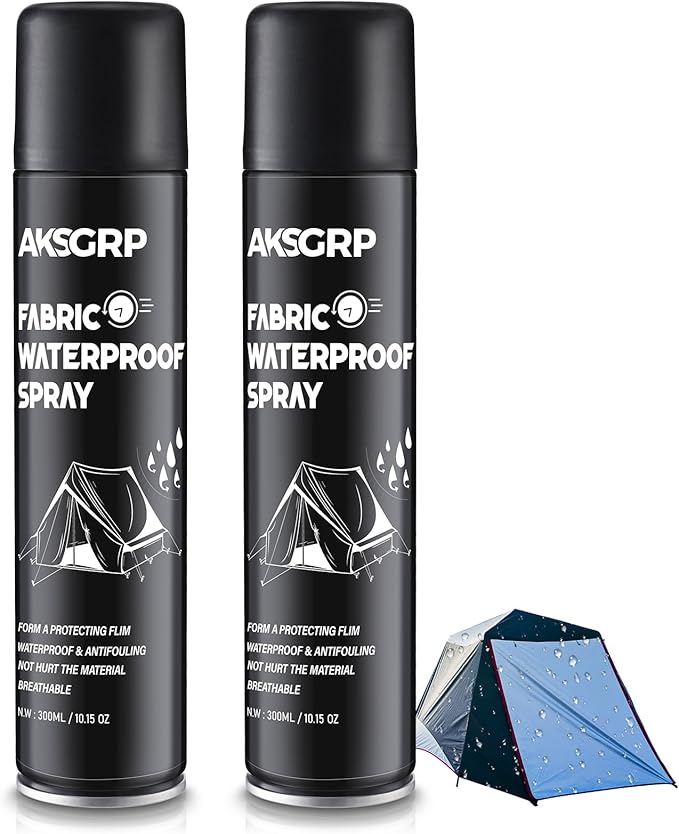 2 Pcs Waterproofing Spray for Tents Outdoor, Outdoor Water Shield 10.15 OZ Spray, Ideal Fabric Waterproofing Spray Offering Tent Camp Spray Protection, Camp Water Repellent