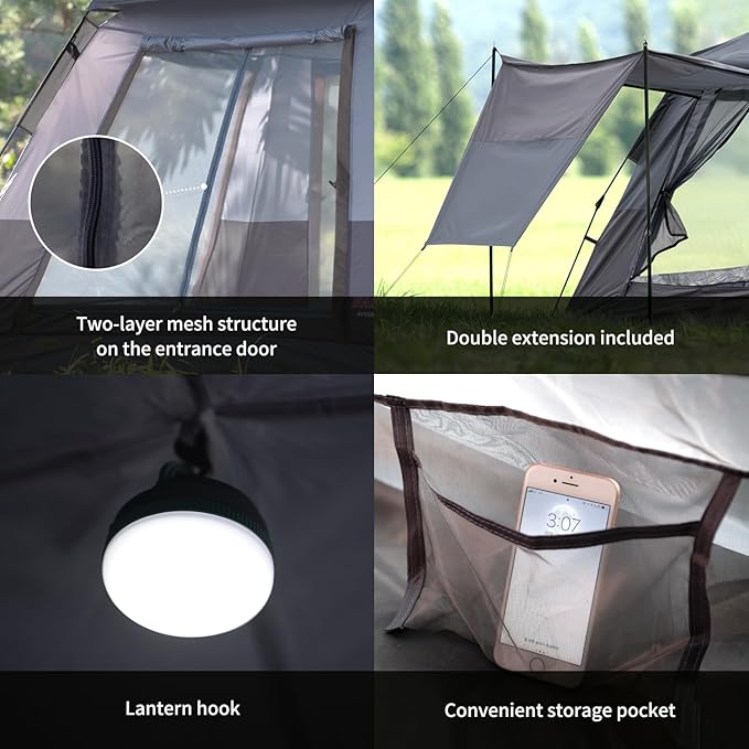 Instant Tents for Camping, 2-3 Person Pop Up Camping Tent, 60s Easy Setup Waterproof Dome Tent for Camping Beach Outdoor Travel