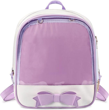 STEAMEDBUN Ita Bag Backpack Bowknot Kawaii Pin Display Backpack Bag with Insert