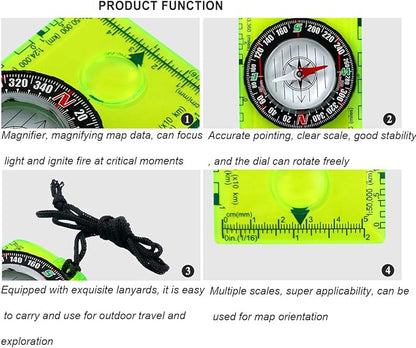 Hxexplore Compass Hiking Backpacking Compass Boy Scout Compass for Kids Scout Compass Camping Navigation Field Compass for Map Reading Kids Gifts