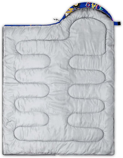 Kids Sleeping Bag for Boys Girls,Cute Puppy Print-Lightweight Warm Portable Outdoor Indoor-Waterproof Cold Weather Resistant Sleeping Bag for Camping Hiking