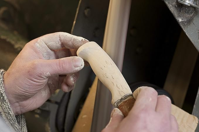 HELLE Knives - Hellefisk - Fixed Blade - Fishing Knife - Birch Wood Handle - 12C27 Stainless Steel - Made in Norway