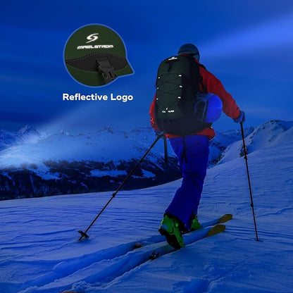 Maelstrom Hiking Backpack,Camping Backpack,40L Waterproof Hiking Daypack with Rain Cover,Lightweight Travel Backpack,Green