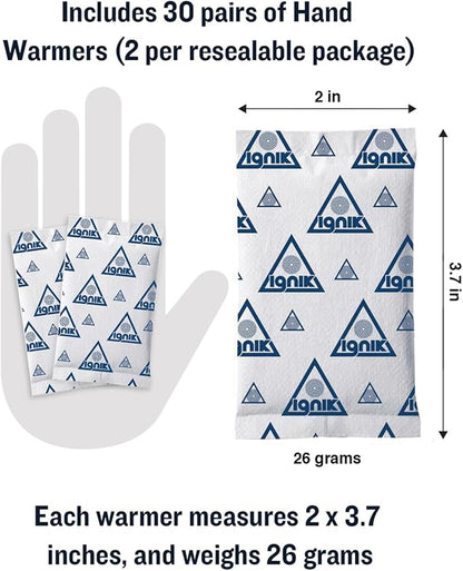 Ignik Resealable Multiple-Use Hand Warmers for 10 Hours of Heat Across 72 Hours
