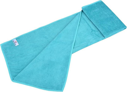 Home Gym Towel for Sweat Men Women Microfiber Yoga Towels Sports Towel Set Quick Dry Exercise Cycling Travel Camping Towel Fast Drying 2-Pack (Grey+Turquoise 2-Pack)