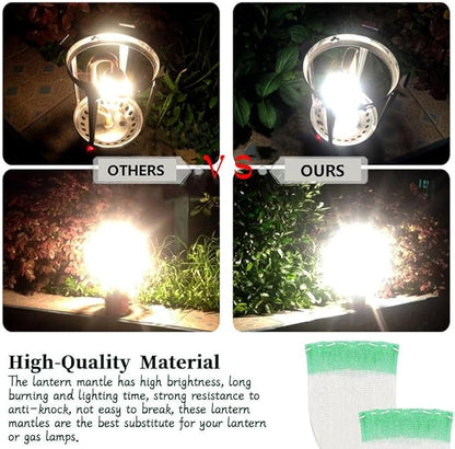 10 Pcs Lanterns Mantles, Reusable Gas Lamp Mantles Lantern Mantles Propane for Gas Lantern Mantles U Shape Mantles for Propane Lantern Propane Gas Lantern Covers Mantles for Outdoor Camping