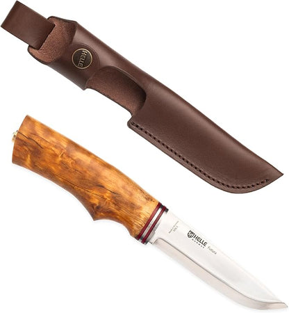 HELLE Knives - Futura - Fixed Blade - Classic Knife - Birch Wood Handle - H3LS Stainless Steel - Made in Norway