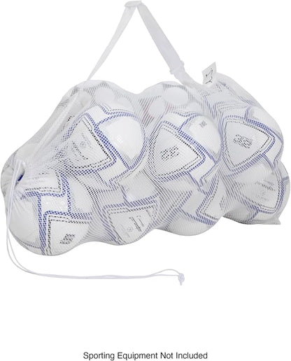 Champion Sports Mesh Equipment Bag – Heavy-Duty Nylon Drawstring Bag with Lock & ID Tag, Breathable Storage Sack for Balls, Swim Gear, Laundry & Toys, Multiple Sizes & Colors