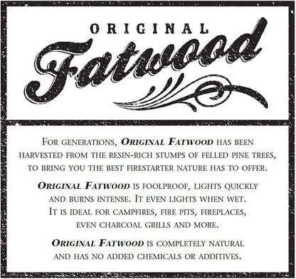 Fatwood Pine Wood Fire Sticks - 10lb Box of Indoor or Outdoor Fire Starters for Campfires, Grills, Wood Stoves, Firepits, or Fireplaces by Pure Garden
