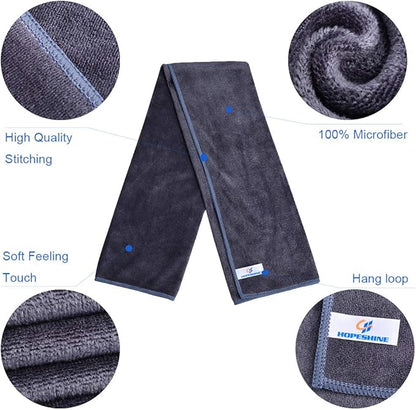 Home Gym Towel for Sweat Men Women Microfiber Yoga Towels Sports Towel Set Quick Dry Exercise Cycling Travel Camping Towel Fast Drying 2-Pack (Grey+Army Green 2-Pack)