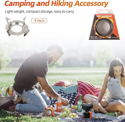 TonGass Camping Stoves Pot Support Compatible with Jetboil Stove Pot Support Stainless Steel Portable Camp Pot Stand for Jetboil Burner Replacement - Can Accommodate Up to 9" Skillets or 2L Cook Pots