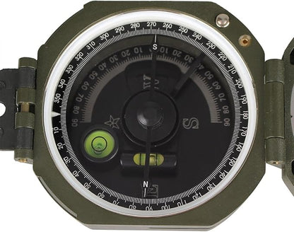 SVBONY Camping Military Compass Pocket Transit Multifunction Compass Lensatic Sighting Fluorescent Waterproof for Hunting Hiking with Strap