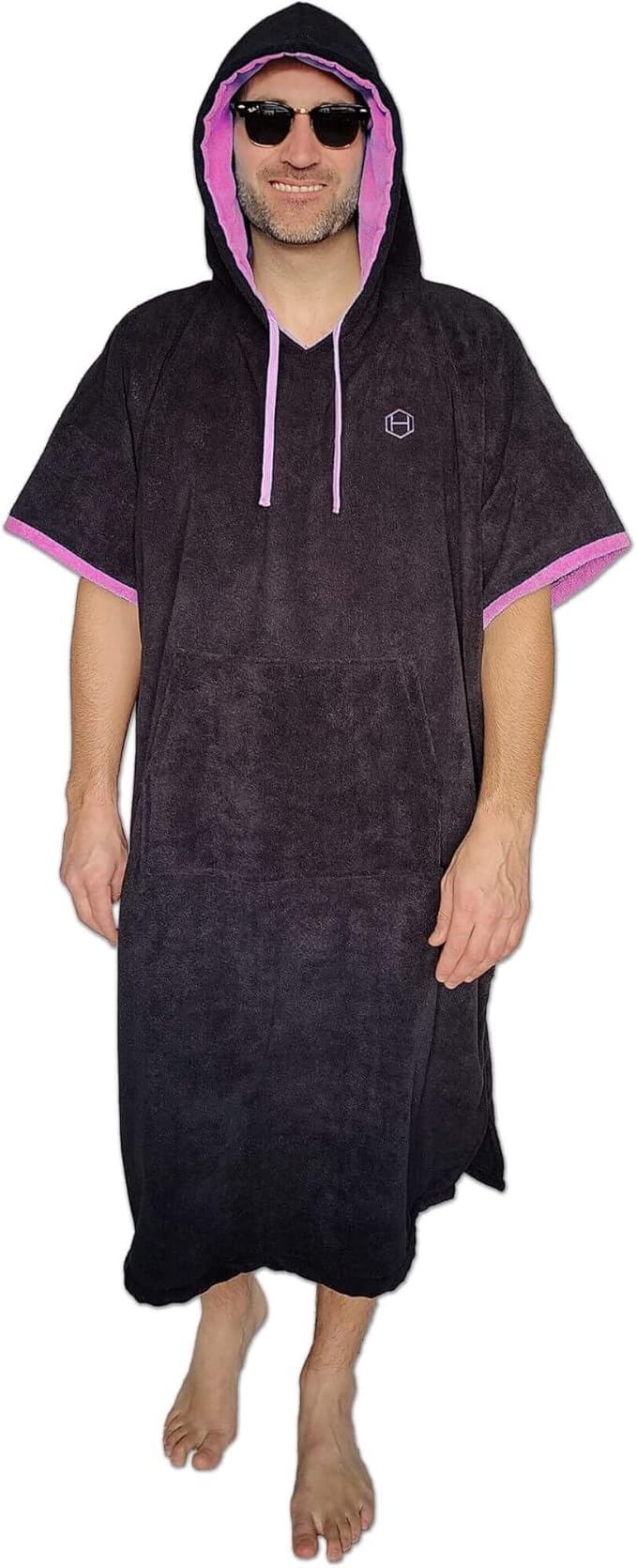 Hang 11' Surf Poncho - Surf Changing Poncho with Front Pocket, Changing Towel Poncho Adult, Swim Poncho Towel, Hooded Towel Adult, Beach Poncho, Wearable Towel, Beach Changing Poncho