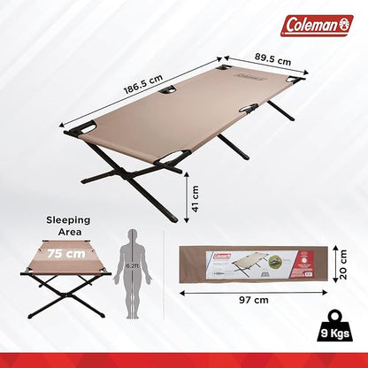 Coleman Trailhead II Folding Cot, Camping Bed with Easy Setup & Takedown, Supports Adults up to 6ft 2in or 300lbs