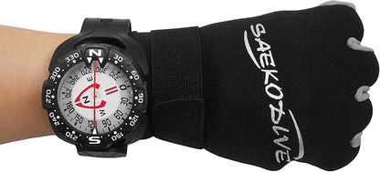 Wrist Compass - Glow in The Dark, Waterproof Dive Compass - Scuba Compass, Diving Compass, Kayak Compass, Scuba Diving Accessories