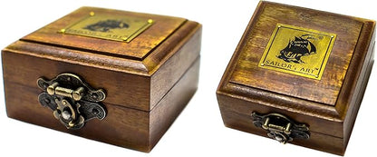 Sailor's Art Pocket Compass | Camping Travelling Equipment | Boat Brass Chain Compass with a Beautiful Quote| Nautical Navy Directional Compass | Table Top