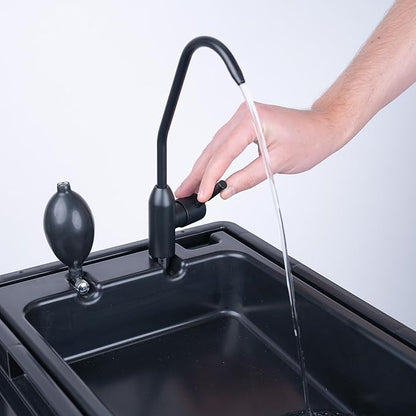 BOXIO - Wash: Portable Sink - Convenient Camping Sink Solution! Compact with Unique Design, Separate Canister, Lightweight Mobile Sink for Garden/Camping/Outdoor Events/Gatherings/Worksite/RV/Indoor