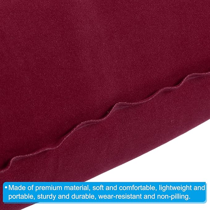 PATIKIL Inflatable Pillow, 3 Pack Ultralight Camping Travel Pillow Desk Rest Neck Support for Hiking Backpacking Office, Wine Red