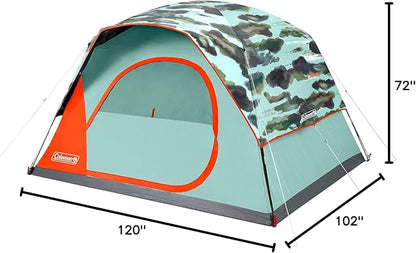 Coleman Skydome Tent with 5 Minute Setup,Weatherproof Tent with Rainfly & Carry Bag, 20% More Headroom Than Traditional Canopies