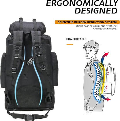 70L/100L Hiking Camping Backpack MOLLE Rucksack Waterproof Daypack for Traveling