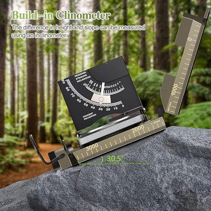 Military Compass, Hiking Compass for Survival with Lensatic Sighting, Luminous Navigation Compass Waterproof for Backpacking Orienteering Camping