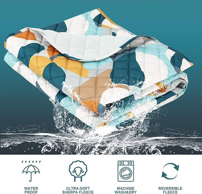 Hooded Outdoor Blanket, Extra Large 82"x 55" Waterpoof Camping Blanket, Quilted, Thick Fleece, Warm, Windproof, Sand Proof, Portable and Wear-Resistant, Perfect for Stadium, Picnic, Camping…
