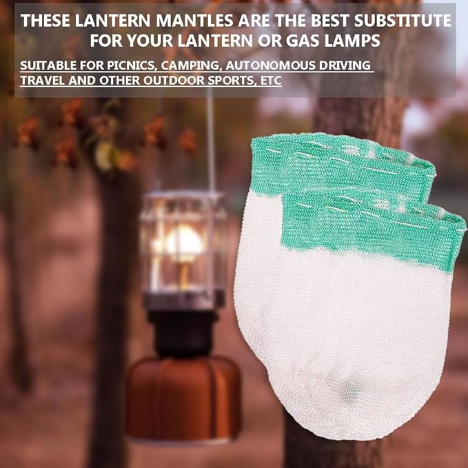 10 Pcs Lanterns Mantles, Reusable Gas Lamp Mantles Lantern Mantles Propane for Gas Lantern Mantles U Shape Mantles for Propane Lantern Propane Gas Lantern Covers Mantles for Outdoor Camping