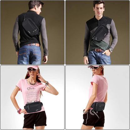 CXWMZY Fanny Packs For Women & Men Waist Pack Hip Bum Bag with Multi-Pockets Large Capacity Waterproof Casual Bum Bag for Disney Traveling Casual Cycling Running Hiking