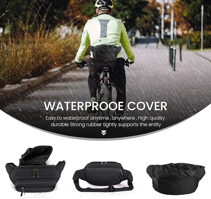 CXWMZY Fanny Packs For Women & Men Waist Pack Hip Bum Bag with Multi-Pockets Large Capacity Waterproof Casual Bum Bag for Disney Traveling Casual Cycling Running Hiking