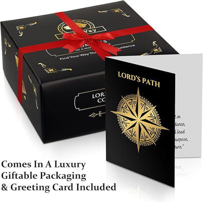 God's Path Compass – Communion & Confirmation Gift for Teenage Boys | Baptism Religious Gifts for Men, Christian, Catholic, Graduation | Sentimental & Inspirational Present – Greeting Card Included
